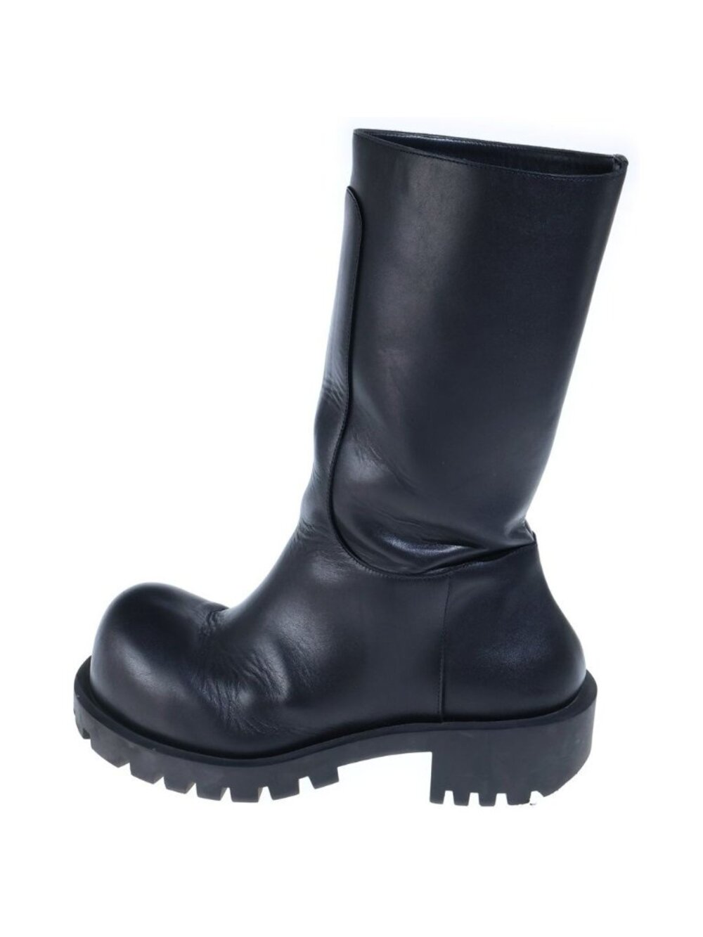 Balenciaga Hummer Leather Boots Long Shoes Black
